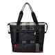 thumbnail image 4 of Bolsas De Viaje Bolso de viaje para equipaje a cuadros, separación húmeda y seca, Bolso de lona plegable grande (negro), 4 of 6