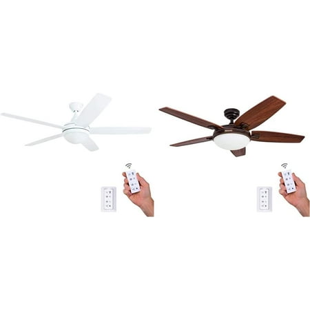 

YAAN 80094-01 Ashby Ceiling Fan with Remote Control and Dimmable Integrated LED Light Frosted Fixture White & Honeywell Ceiling Fans 50197 Carmel 48 Contemporary Ceiling Fan Bronze
