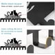 thumbnail image 4 of Llavero de pared con diseño de gato y rosa, con 10 ganchos, de metal, personalizado, para colgar en la pared, con diseño de gato negro, 4 of 9