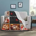 thumbnail image 4 of Custom Blanket with Photos Text Customized Blanket Personalized 7-Photo Collage Memorial Gifts Christmas Birthday Blankets for Family Friends Pets Mom Dad Wife Husband, 4 of 6