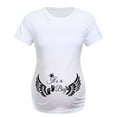 thumbnail image 3 of Youmylove Women Maternity Short Sleeve Crew Neck Cute Letter Printed Tops T-Shirt Tee Shirts Pregnancy Casual Tee Tunic Blouse Pregnant, 3 of 4