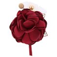 thumbnail image 1 of Ramo de boda artificial para ceremonia, ramo de flores de seda roja para novio y novia, 1 of 8