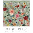 thumbnail image 5 of Sage Green Floral Wrap Around Bed Skirts for Queen Bed 16" Drop,Bed Skirt with Adjustable Elastic Belt Dust Ruffle Bed Valance for Bedroom Hotel Luxury Spring Flowers Leaves Farmhouse Bed Frame Cover, 5 of 7