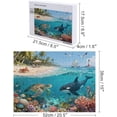 thumbnail image 4 of 500 Piece Puzzles for Adults, 500 Piece Puzzles for Adults Large Piece, Turtles Orca Coral Reef Ocean Jigsaw Puzzle, Funny Gift for Adult Women Senior Challenging Family Games Game, 20.5 X 15 in, 4 of 8