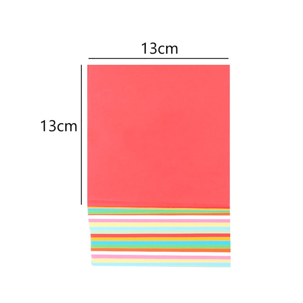 AYYUFE 100Pcs Square Origami Paper Double Sided Coloured DIY Folded Papercraft Tool