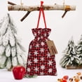 thumbnail image 6 of Fuzoiu Snowflake red plaid Print Christmas Gift Bag,Burlap Gift Bag with Drawstring Closure & Hang Tag,Perfect for Holidays, Birthdays, and Special Occasions-Medium, 6 of 7
