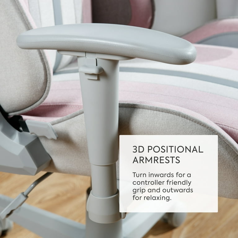 X Rocker Mysa PC Gaming Chair with Lumbar Support, Pink