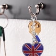 thumbnail image 6 of Raindrops 2Pcs Cute Keychains Women Alloy Union Jack Heart Key Chain Stylish Appearance for Luggage Bags, 6 of 6
