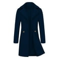 thumbnail image 6 of Ounisa Women Lapel BlazersElegant Notched Collar Double Breasted Wool Blend Over Coat, 6 of 6