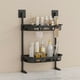 thumbnail image 4 of Estante de almacenamiento de pared para baño | Organizador multifuncional para fregadero con ganchos | Estantes de plástico para cocina y baño | Blanco o negro | 61 x 34 x 14 cm, 4 of 6