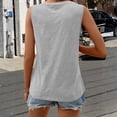 thumbnail image 5 of Womens Tops Summer Solid Color Sleeveless Shirts Casual V Neck Tank Tops Tunic Casual Basic Shirts True Classic Tees Cute Trendy Plain Clothes Summer Loose Fit Clothes Womens Tops 2026 Gray M, 5 of 5