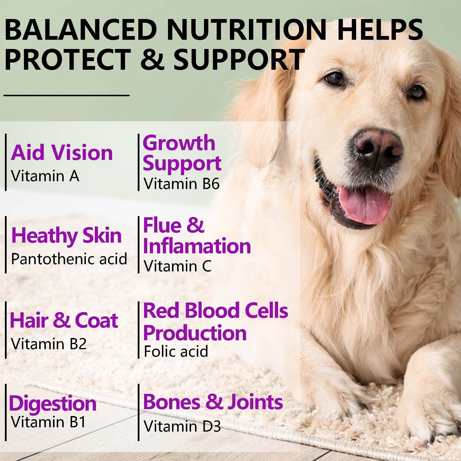 15-in-1 Dog Multivitamin Chews with Glucosamine & Probiotics,Daily Dog Health and Wellness Support, For Skin-Immunity-Gut Digestion-Joint-Heart,300 Counts,Duck Flavor