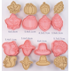 thumbnail image 4 of Juego de cortadores de galletas de hojas tropicales 8 piezas Molde cortador de galletas Plástico 3D Prensable DIY Sellos de galletas Moldes de estampado Hoja de palma Monstera Suministros para hornear de cocina JM, 4 of 4