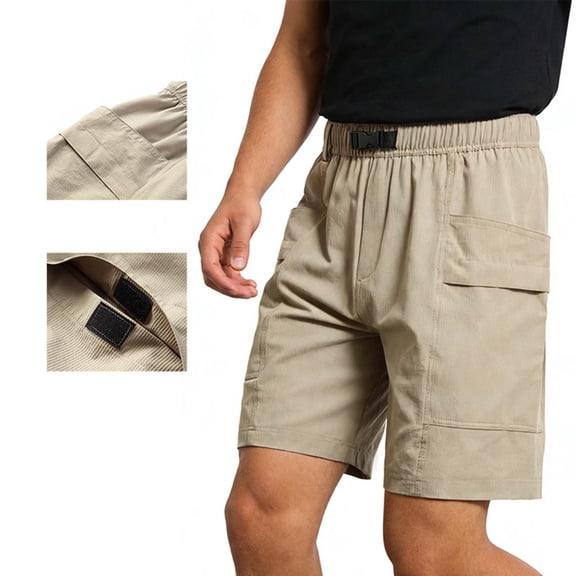 Yaoyar Mens Cargo Hiking Shorts with Belt Lightweight Quick Dry Tactical Shorts with Pockets for Casual Work Golf