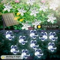thumbnail image 4 of Syenll 23ft 50 LED Solar Flower String Lights, Outdoor Cherry Blossom Solar Fairy Lights for Fence Garden Yard Patio Decor, Cool White, 4 of 8