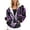 Purple, variant on Hoodies for Women Funny Strawberry / Butterfly / Flower Printed Long Sleeve Hooded Pullover Oversized Sweatshirt with Pockets