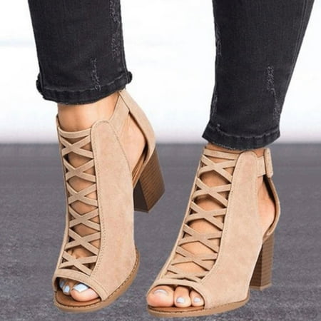 

Fashion Women s Shoes Breathable Slip-on Outdoor Leisure High Heels Sandals