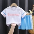 thumbnail image 2 of NIEWTR Boys Clothes 2 Piece Set Size Short Sleeve T-Shirt & Shorts Set Casual Spring Summer Outfits(A01-Sky Blue,3-4 Years), 2 of 4