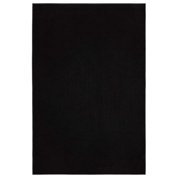 Smooth and soft outdoor Black area rugs 7'x9' for patio, porch, deck, boat, basement, garage, party, event, wedding tents and more with a low pile height