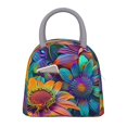 thumbnail image 1 of Disketp Psychedelic Sunflowers Bolsa Térmica para Almuerzo, Lonchera con Abertura Amplia y Gran Capacidad, Organizador Reutilizable para Mujeres, Hombres y Adultos, 1 of 6