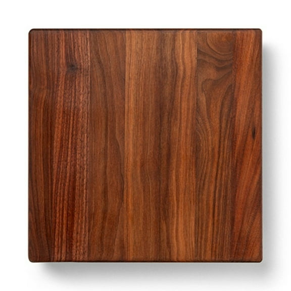 John Boos B Series Square Wood Cutting Board with Feet, 12" x 12", Walnut