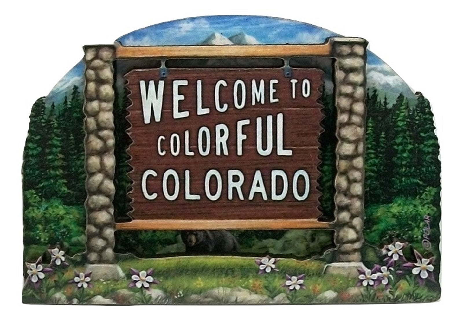 Colorado State Sign Artwood Fridge