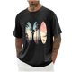 thumbnail image 5 of Camisas de Manga Larga para Hombres Imprimir Casual Cuello Redondo Blusa de Manga Corta, Camisas de Lino para Hombres, 5 of 8