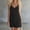Black, variant on Casual Dresses for Women Solid V Neck Adjustable Sling Front Snap Buttons Sleeveless Summer Daily Wear