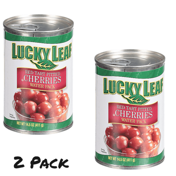 ( 2 Pack ) Lucky Leaf Red Tart Pitted Water Pack Cherries, 14.5 oz