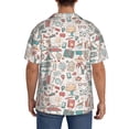 thumbnail image 5 of Vsdgher Summer Life Print Men's Wrinkle Free Untucked Cuban Shirt Business Casual Button Down Shirts Short Sleeve Shirt, 5 of 7