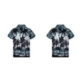 thumbnail image 3 of Jumpingount Camisa de hombre de manga corta de moda informal suelta impresa vacaciones Palm Breasted ropa de playa de gran tamaño para fiesta Type7 NO7, 3 of 6