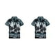thumbnail image 4 of Jumpingount Camisa de manga corta para hombre, informal, de secado rápido, suelta, con interruptor, ropa de playa de un solo pecho, talla grande, Gary/M 2piezas, 4 of 6