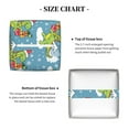 thumbnail image 4 of Goofa Dino Christmas Adventure Snowy Blue Tissue Box Cover PVC Leather Tissue Holder Square Facial Tissue Case Facial Paper Organizer Dispenser for Bathroom, Vanity Countertop, 4 of 8