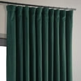 thumbnail image 5 of Exclusive Fabrics  Signature Extra Wide Blackout Velvet Curtains (1 Panel) - Luxurious Blackout Drapes Blackforest Green 100 x 84 84 Inches, 5 of 5