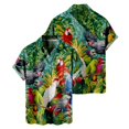 thumbnail image 3 of Camisas Para Hombre Manga Larga Negra Nueva camisa de manga corta holgada informal con estampado digital 3d y estampado de (Green, 4XL), 3 of 4