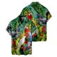 thumbnail image 3 of Camisas Para Hombre Manga Larga Negra Nueva camisa de manga corta holgada informal con estampado digital 3d y estampado de (Green, XXL), 3 of 4