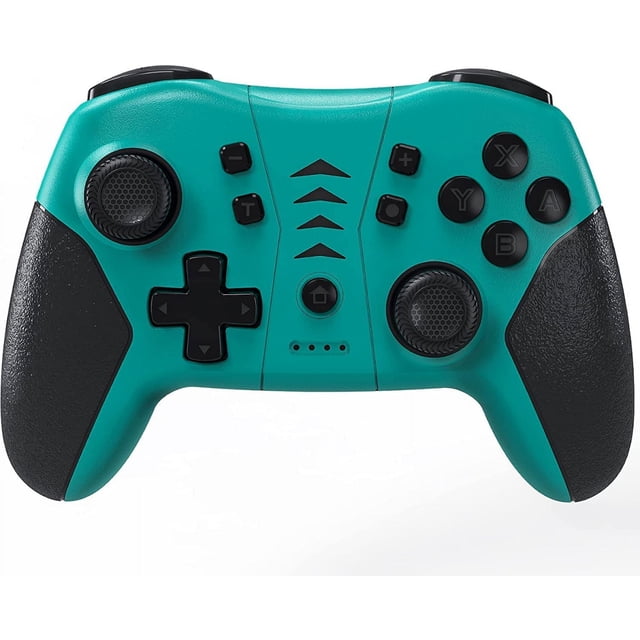 Switch Controller, Wireless Switch Pro Controller for Switch/ Switch Lite/ PS3/ PC with 600mAh Built-in Battery, Wireless Remote Gamepad Supports Gyro Axis, Turbo and Dual Vibration-Green