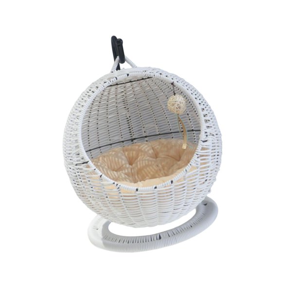 Xuanheng Semi Closed Pet Hammock Bed Hideout Indoor Cats Pet Accessories Pet Cat Nest White