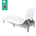 thumbnail image 4 of American Soft Linen 2-Packed Turkish Beach & Pool Lounge Chaise Cover with Pocket – Soft, Absorbent, Machine Washable, 86x32 Inches - White, 4 of 7