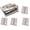 Silver Tone, variant on 2 Inch Butt Hinges for Cupboard Cabinet Home Furniture Hardware Door Folding Butt Hinge Black 12PCS