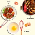 thumbnail image 4 of Juego de utensilios de cocina, 2 uds., mango de madera, resistencia al calor, espátula de silicona, cuchara, utensilios de cocina, 4 of 5