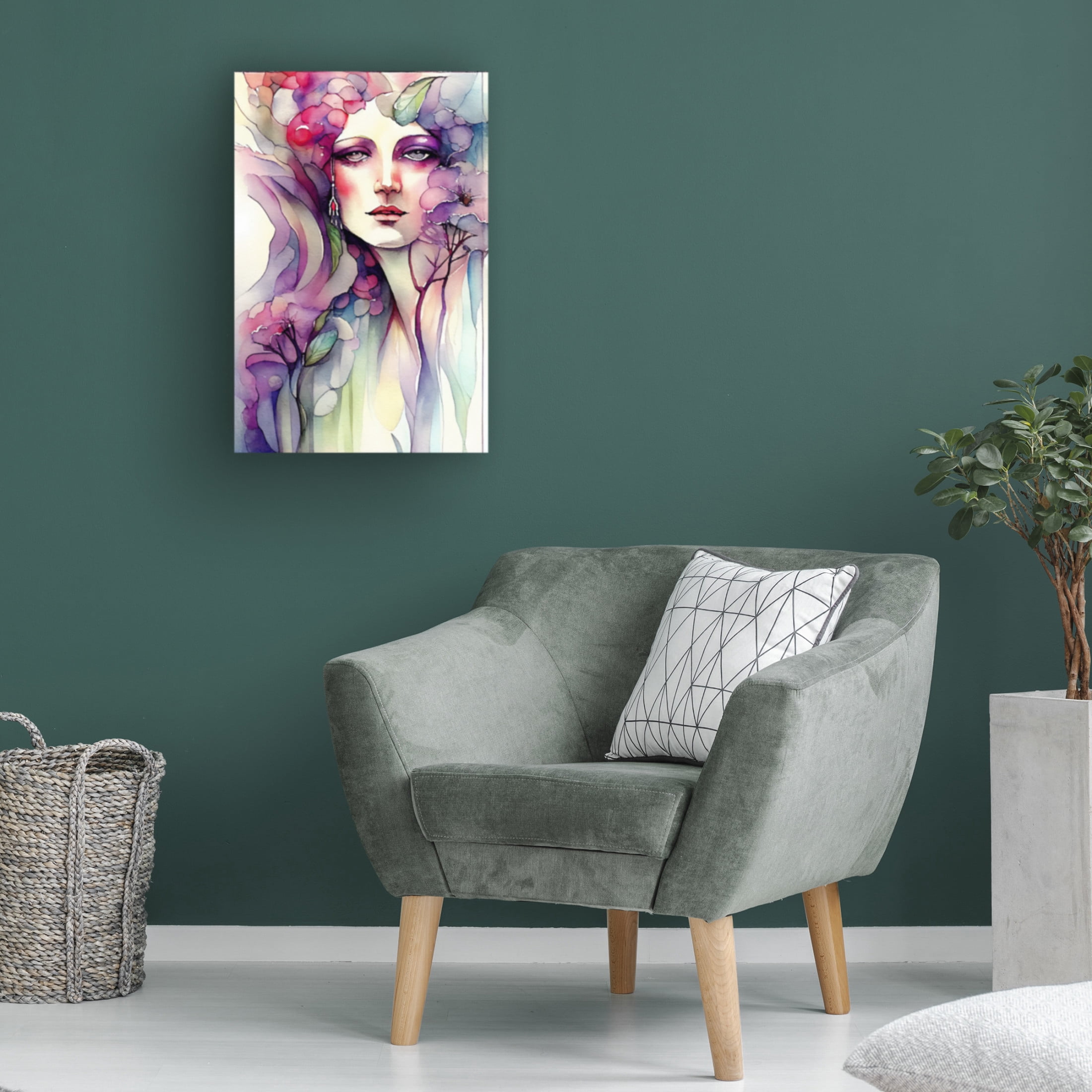 Canvas Wall Art - Sasha 'Woman II' Wall Art for Living Room, Bedroom, or Office Décor by Trademark Fine Art - 12 x 19 Inches
