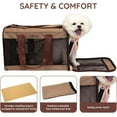thumbnail image 4 of BELLA & PAL Cat Carrier Travel Bag, Airline Approved Lightweight,Soft Sided Pet Carrier for Puppy Dogs up to 18lbs,Collapsible Soft Sided Travel Carrier,Brown, 4 of 8
