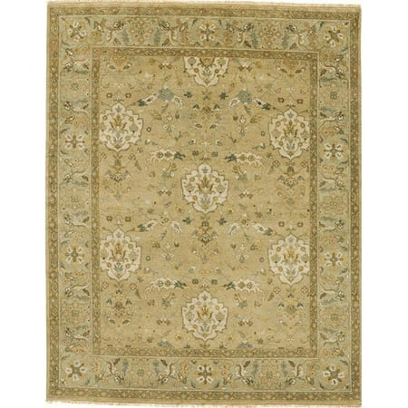 Due Process Stable Trading Mirzapur Shield Beige & Opal Area Rug, 3.6 x 8 ft.