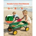 thumbnail image 3 of KFFKFF Pull-Along Wagon for Kids, 39 inch Toddler Wagons, Supports up to 176 lbs, All-Terrain Wagons with Handle, Utility Wagon Cart Birthday Present, Green, 3 of 9