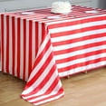 thumbnail image 5 of Efavormart 60"x102" Red & White Stripe Satin Rectangle Tablecloth Seamless Tablecloth For Wedding Party Event, 5 of 11