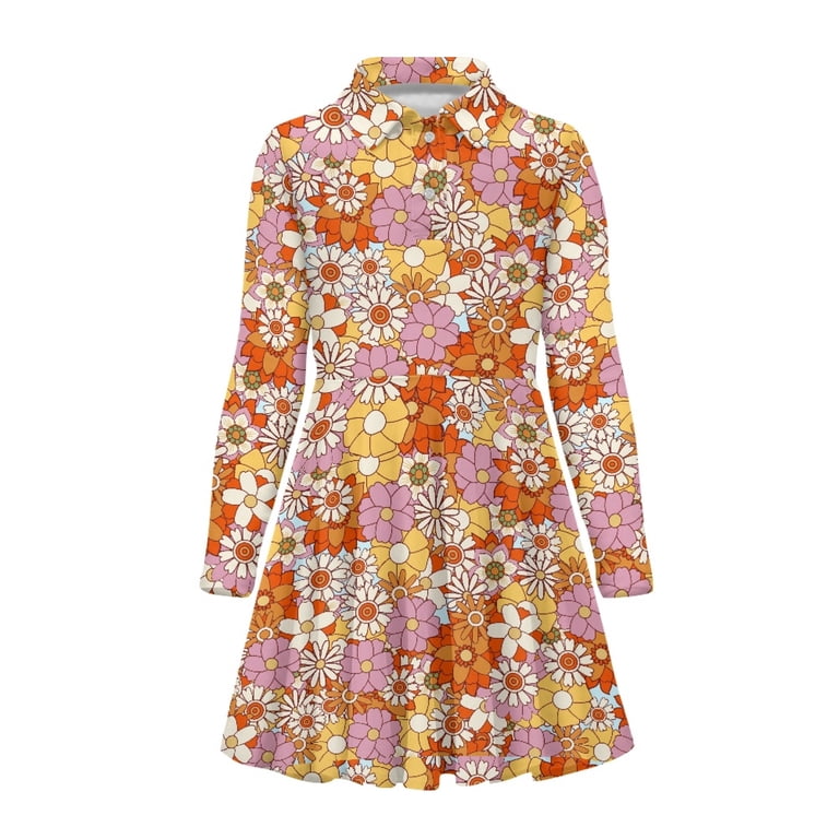 hippie skater dress Amazon.com: Drydeepin Boho Colorful 70s Style Vintage Flower Hippie Groovy Abstract Funny Pattern Girls Dresses Cottagecore Hippie Daisy Flower Toddler Girls Dress School Playwear Apparel Swing Casual Dress XS: Clothing, Shoes &