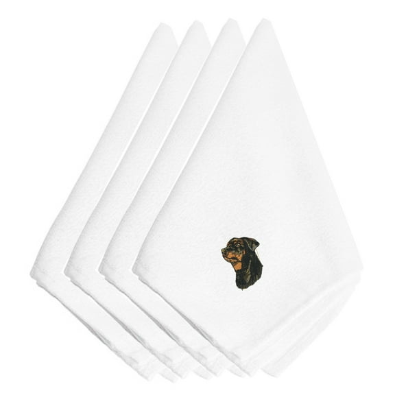 Rottweiler Embroidered Napkins Set of 4
