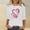 White, variant on Avrnliq Womens Pink Valentine's Day Top Cute Heart Pattern Romantic Date Night Outfit Festive Love Print Mini Top for Valentine Party & Casual Wear,Size 4XL