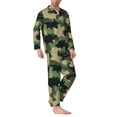 thumbnail image 2 of Cauagu Camouflage Dinosaur Print Men's Long-Sleeve Pajama Set,Soft Button-Front 2Pjs for Men Long Sleeve Men’s Sleepwear-Medium, 2 of 7